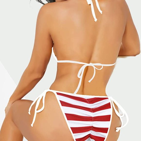 Bikini Triangle Cup Padded Swimwear High Waist - Picture 5 of 5